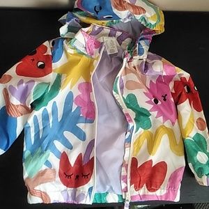 Artsy Graffiti Colorful Nylon Kawaii Anime Toddler Windbreaker Jacket 18 months
